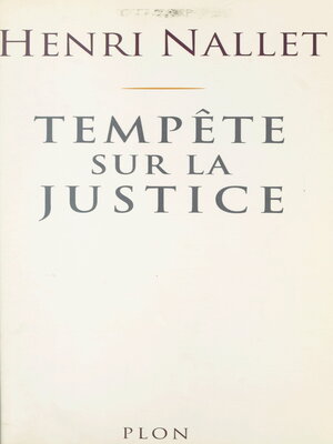cover image of Tempête sur la justice